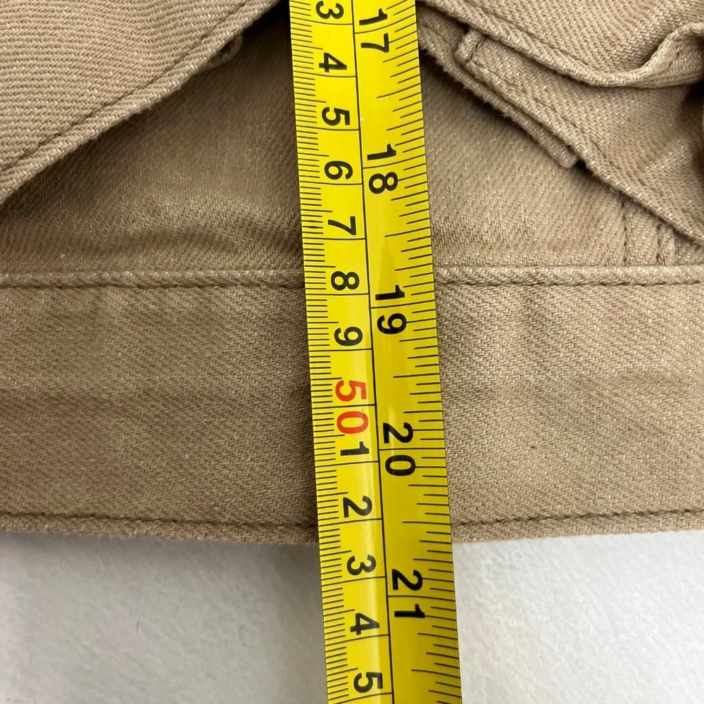 Levi Strauss‎ Co. Boys Size M Trucker Jacket Beige Denim Flap Pockets NWOT